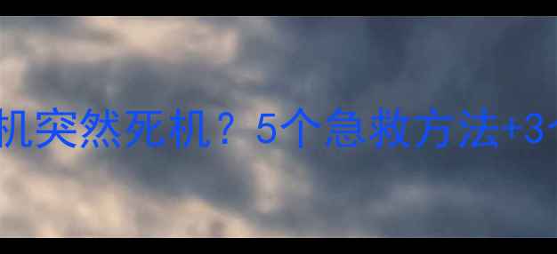 不可拆卸电池手机突然死机5个急救方法3个预防技巧全