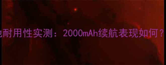 中兴A2Plus电池耐用性实测2000mAh续航表现如何深度评测报告