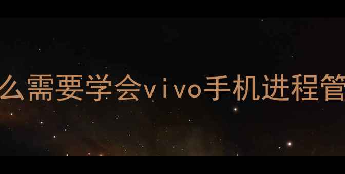 图片 为什么需要学会vivo手机进程管理？