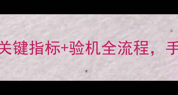 二手手机避坑指南5大关键指标验机全流程手把手教你花小钱买大牌