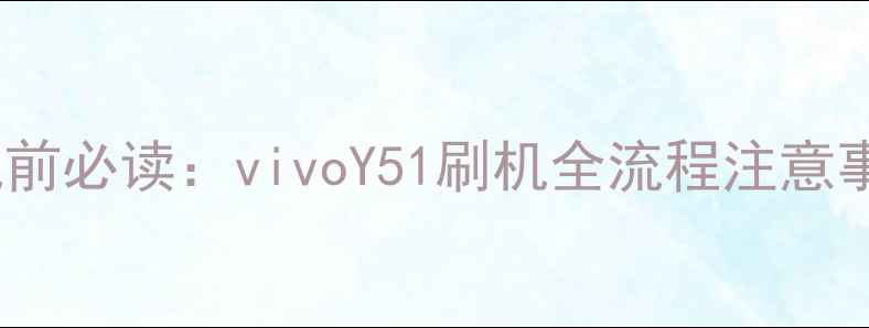 图片 刷机前必读：vivoY51刷机全流程注意事项1