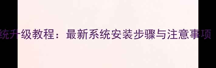 努比亚手机系统升级教程最新系统安装步骤与注意事项官方指南