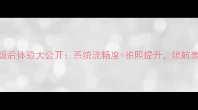 华为6S升级后体验大公开系统流畅度拍照提升续航表现如何