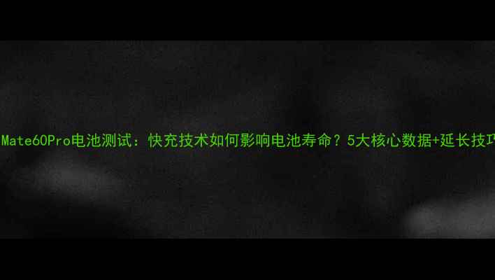 图片 华为Mate60Pro电池测试：快充技术如何影响电池寿命？5大核心数据+延长技巧全1