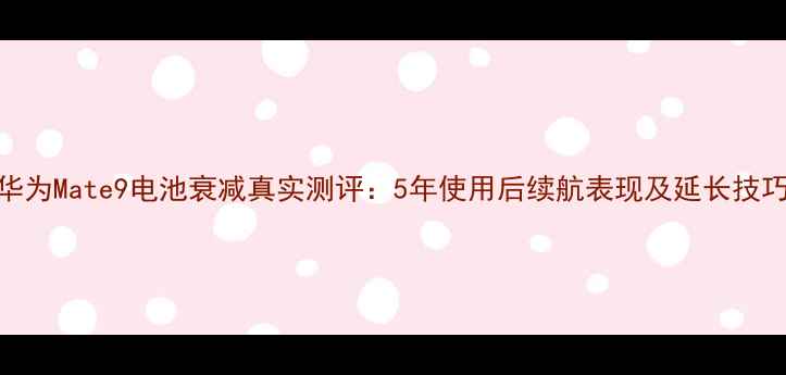 华为Mate9电池衰减真实测评5年使用后续航表现及延长技巧