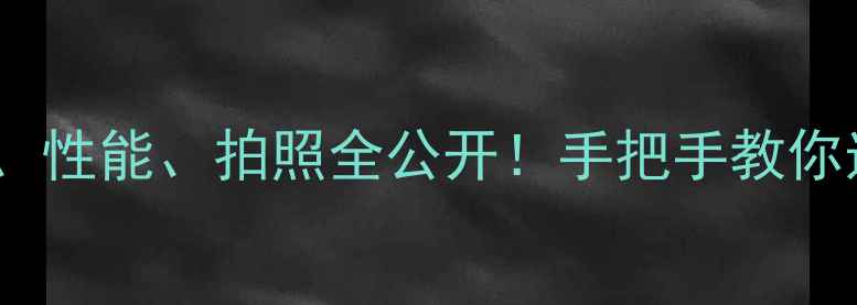 图片 华为P20深度｜参数、性能、拍照全公开！手把手教你选机（附实测对比）