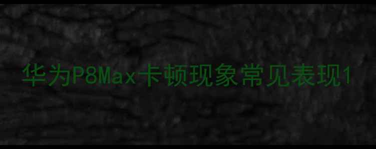 图片 华为P8Max卡顿现象常见表现1