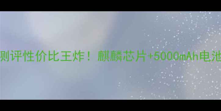 图片 华为P8WiFi深度测评性价比王炸！麒麟芯片+5000mAh电池+AI影像全📱✨1