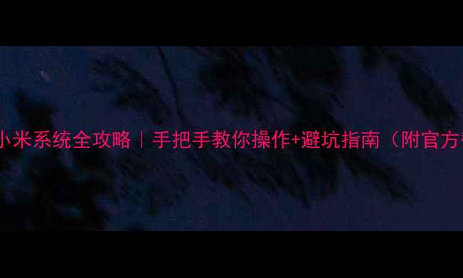 华为手机刷小米系统全攻略手把手教你操作避坑指南附官方替代方案