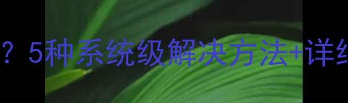 图片 华为手机无法截屏？5种系统级解决方法+详细教程（最新版）1