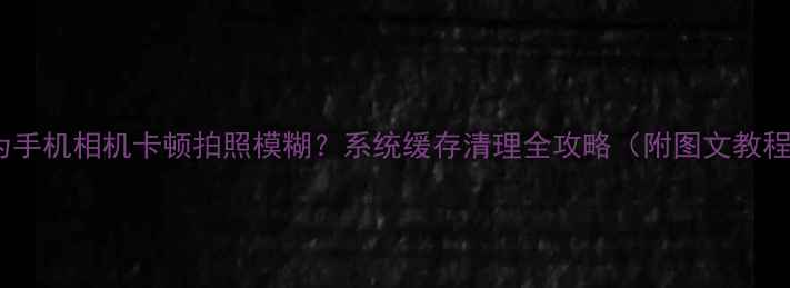 图片 华为手机相机卡顿拍照模糊？系统缓存清理全攻略（附图文教程）1