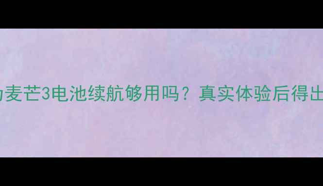 图片 华为麦芒3电池续航够用吗？真实体验后得出！1