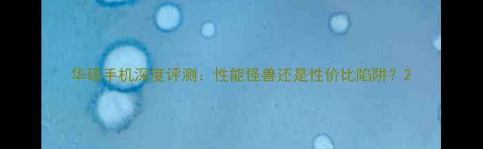 图片 华硕手机深度评测：性能怪兽还是性价比陷阱？2