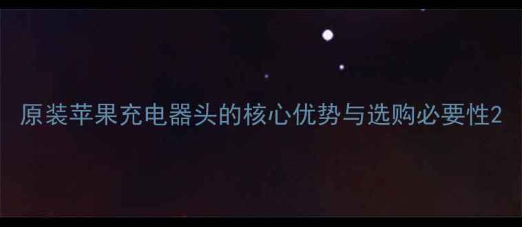 图片 原装苹果充电器头的核心优势与选购必要性2