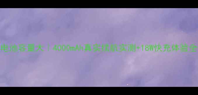 坚果3电池容量大4000mAh真实续航实测18W快充体验全公开