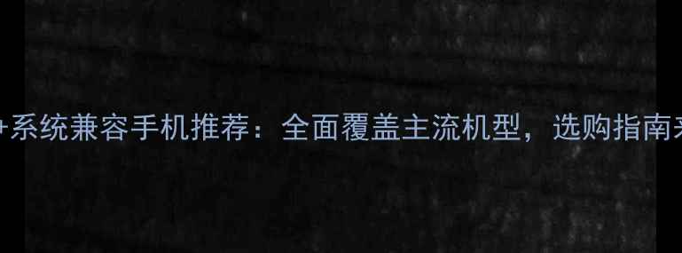 安卓10系统兼容手机推荐全面覆盖主流机型选购指南来了