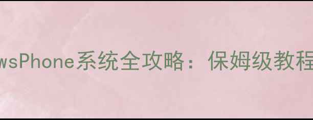 图片 安卓手机刷WindowsPhone系统全攻略：保姆级教程+双系统双开技巧