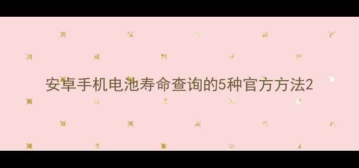 图片 安卓手机电池寿命查询的5种官方方法2