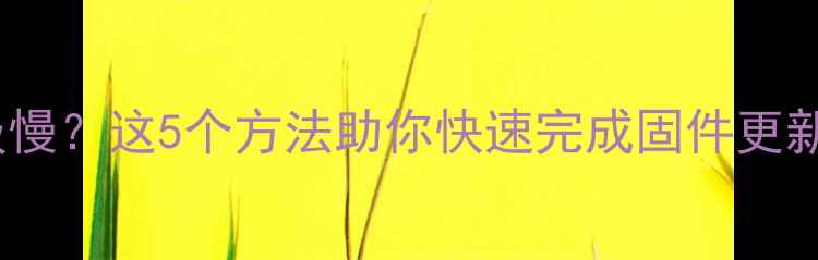 安卓手机系统升级慢这5个方法助你快速完成固件更新附实测教程