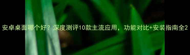 安卓桌面哪个好深度测评10款主流应用功能对比安装指南全