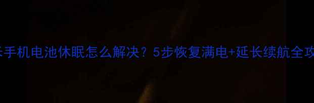 图片 小米手机电池休眠怎么解决？5步恢复满电+延长续航全攻略2