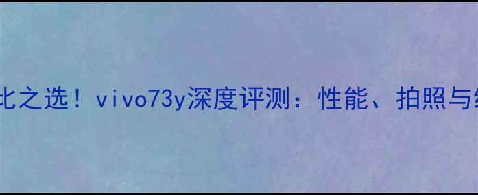 图片 度性价比之选！vivo73y深度评测：性能、拍照与续航全2