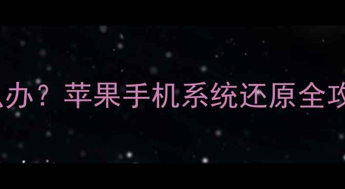 图片 忘记iPhone密码怎么办？苹果手机系统还原全攻略（附图文教程）1