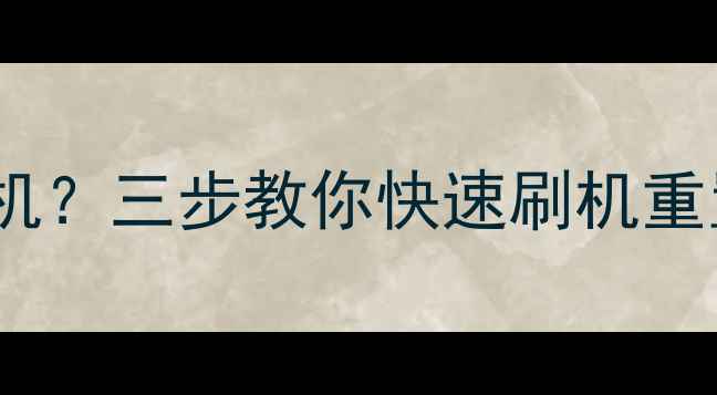 忘记vivo密码无法开机三步教你快速刷机重置附防丢密码指南
