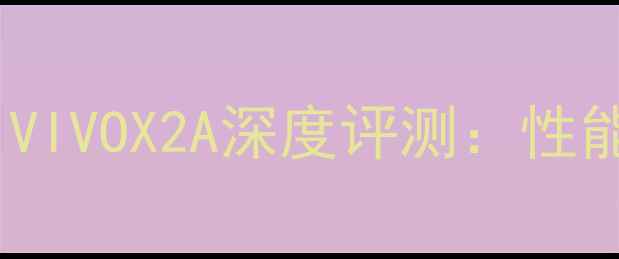 图片 性价比之王！VIVOX2A深度评测：性能屏幕拍照全2