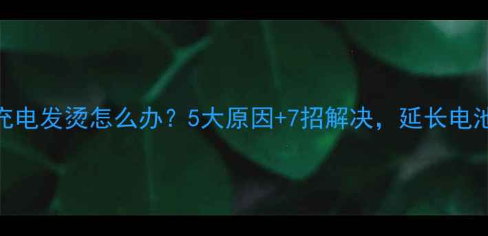 图片 手机充电发烫怎么办？5大原因+7招解决，延长电池寿命