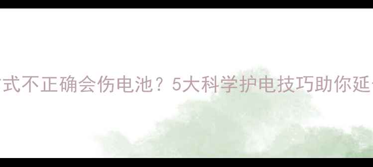 手机充电方式不正确会伤电池5大科学护电技巧助你延长手机寿命