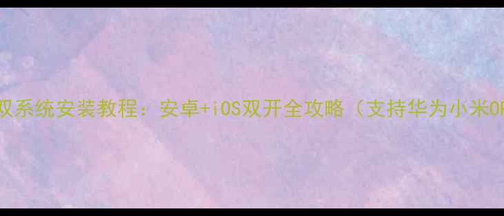 手机双系统安装教程安卓iOS双开全攻略支持华为小米OPPO