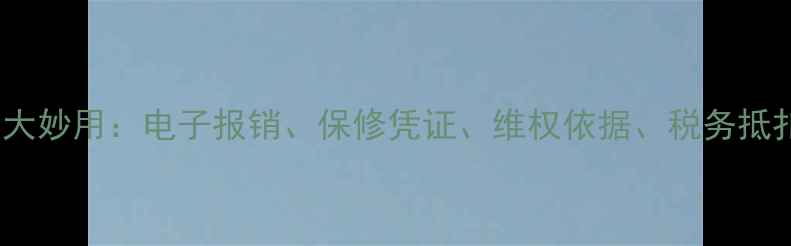 图片 手机发票的5大妙用：电子报销、保修凭证、维权依据、税务抵扣与数据追踪