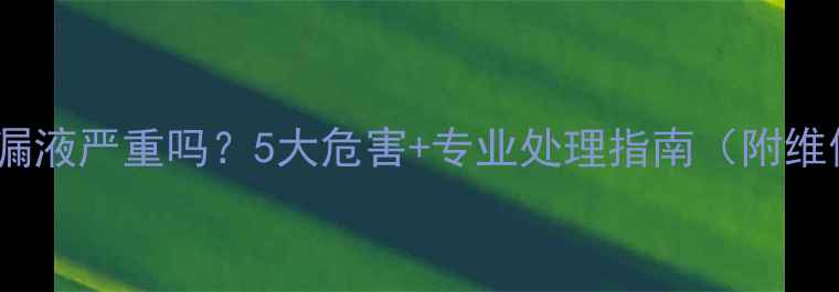 图片 手机屏幕漏液严重吗？5大危害+专业处理指南（附维修成本）1