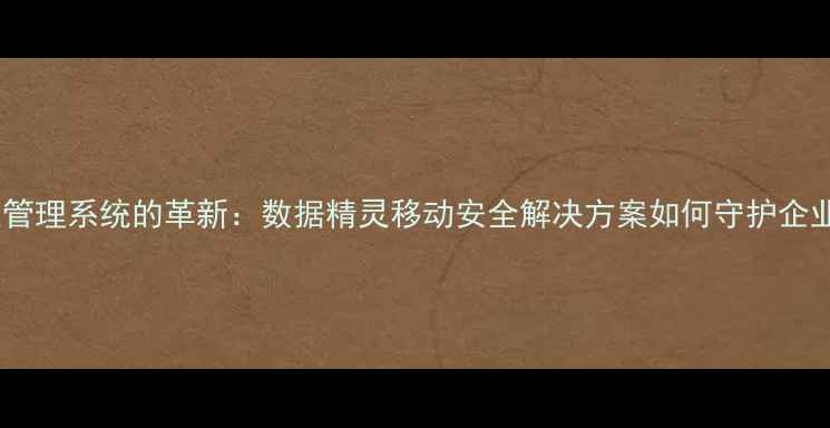 手机授权管理系统的革新数据精灵移动安全解决方案如何守护企业数据