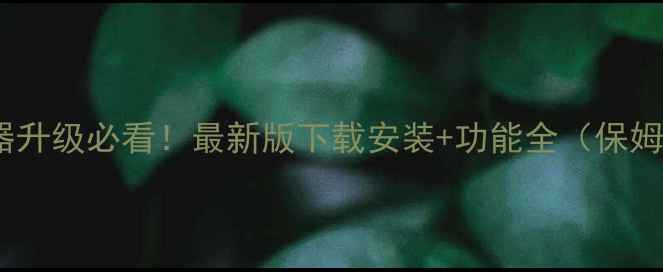 手机浏览器升级必看最新版下载安装功能全保姆级教程