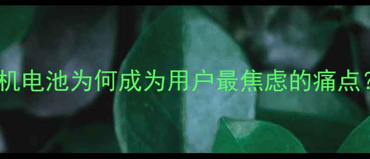 图片 手机电池为何成为用户最焦虑的痛点？1