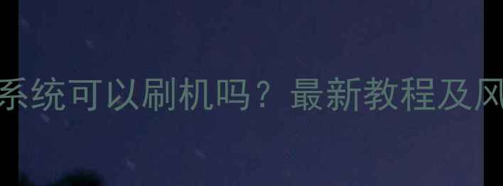 图片 手机系统可以刷机吗？最新教程及风险全