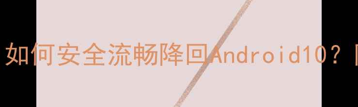 图片 手机系统降级全攻略：如何安全流畅降回Android10？附详细教程与风险提示