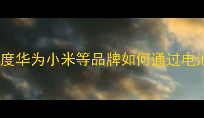 手机续航黑科技深度华为小米等品牌如何通过电池代码调整延长续航