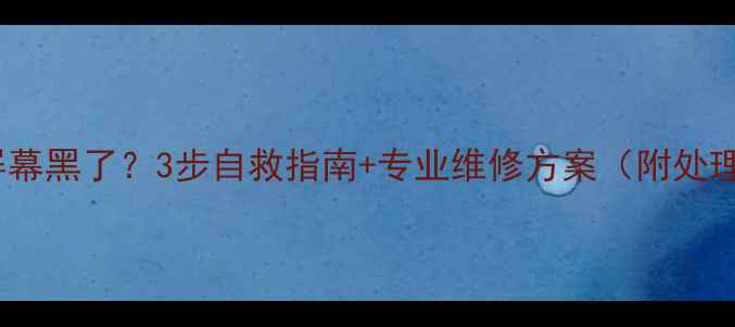 手机进水屏幕黑了3步自救指南专业维修方案附处理流程图