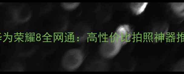 旗舰机型华为荣耀8全网通高性价比拍照神器推荐