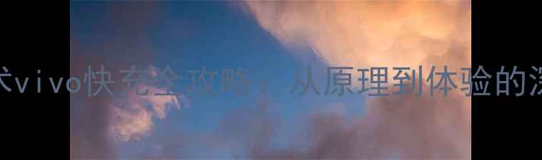 图片 最新技术vivo快充全攻略：从原理到体验的深度指南