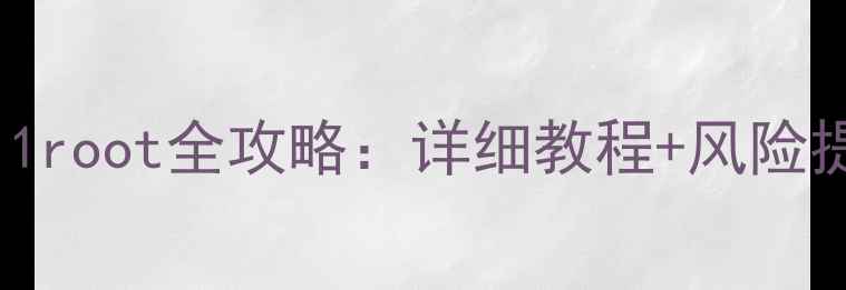 图片 最新版vivoY11root全攻略：详细教程+风险提示+安全指南