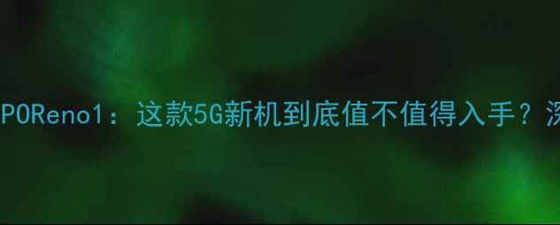 图片 柳州用户实测OPPOReno1：这款5G新机到底值不值得入手？深度性能与体验1