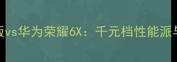 深度对比一加Ace竞速版vs华为荣耀6X千元档性能派与影像旗舰的选购指南
