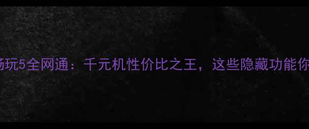 图片 深度评测华为畅玩5全网通：千元机性价比之王，这些隐藏功能你绝对想不到！2