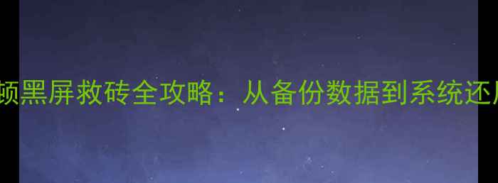 红米1S手机卡顿黑屏救砖全攻略从备份数据到系统还原的完整教程