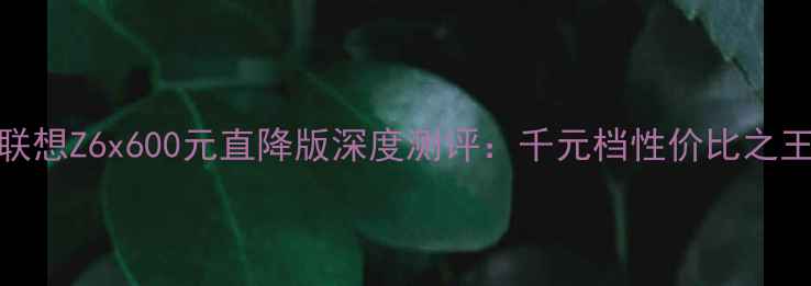 图片 联想Z6x600元直降版深度测评：千元档性价比之王