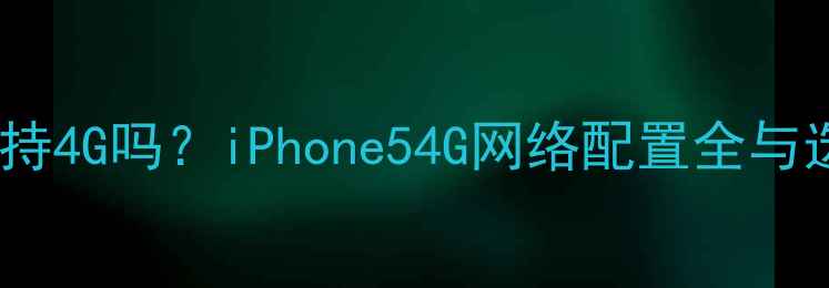 图片 苹果5支持4G吗？iPhone54G网络配置全与选购建议